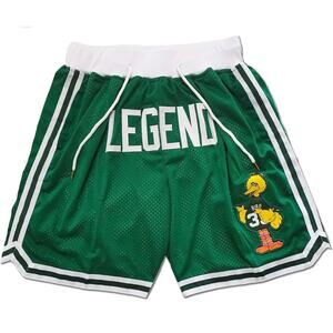 Larry Bird 33 Big Bird Legend Shorts Size S Boston Celtics in Green and White